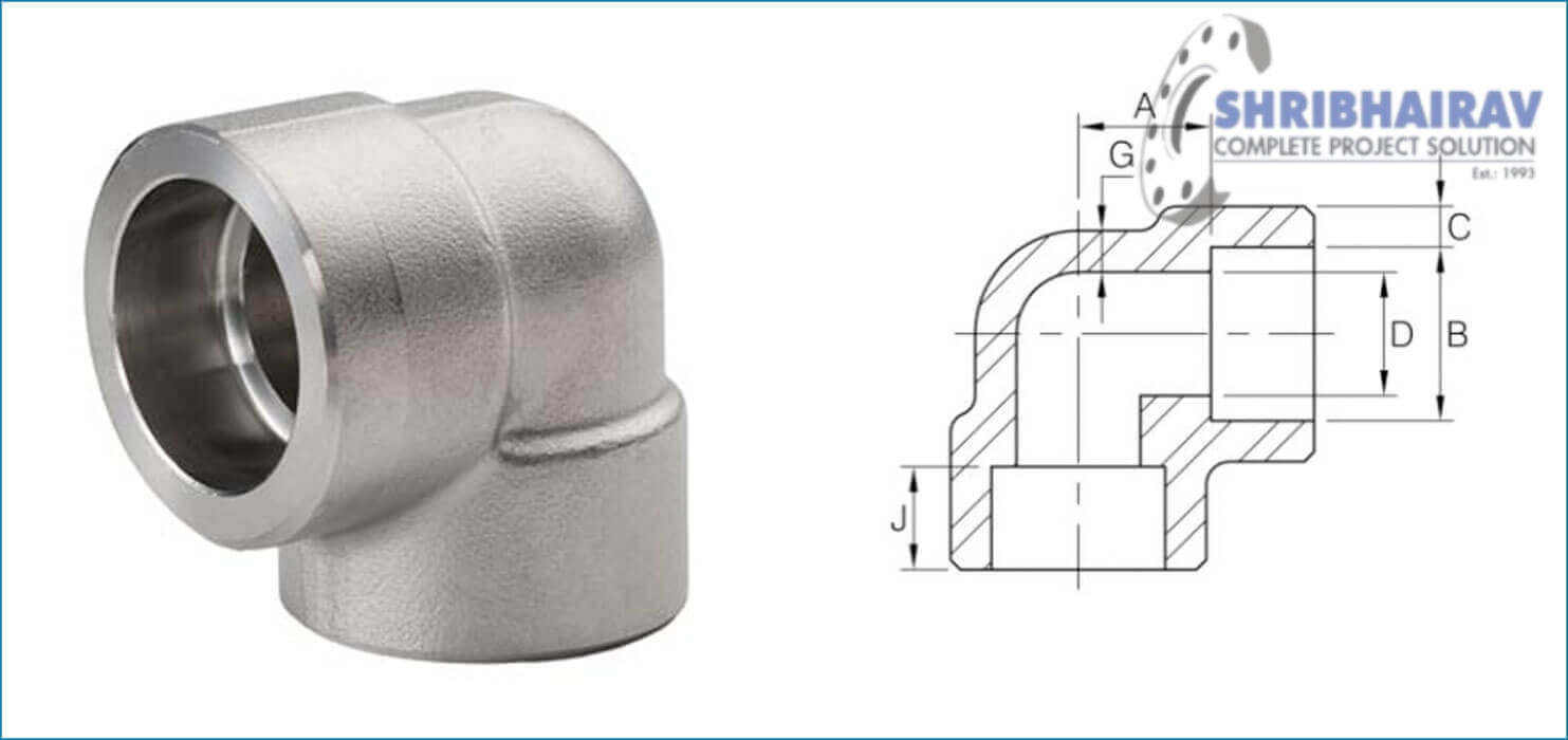 ASME-b16.11 Forged Socket Weld 90 Degree Pipe Elbow